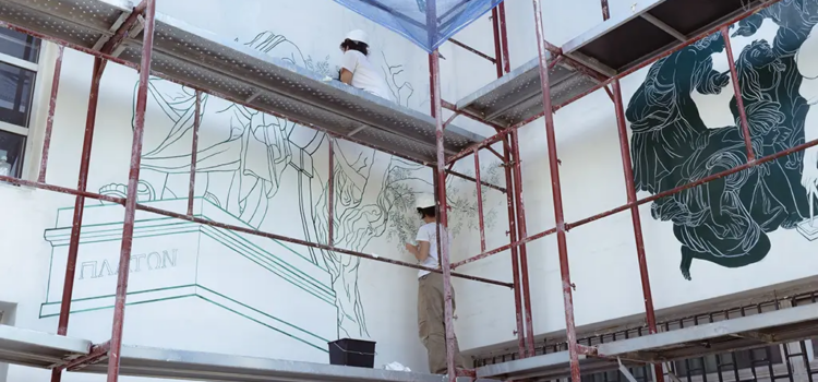 International Decorative Painting Worksite at SAEK Egaleo